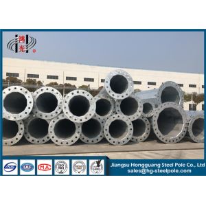 China 10 - 500kv Galvanized Steel Pole Electrical Power Pole Transmission Tower on sale