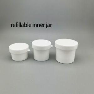 15ml 30ml 50ml Refillable Acrylic Cosmetic Airless Pump Jar With Rose Shape Pump