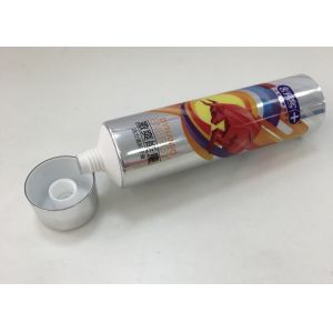 Squeezable Coating AL Laminated Toothpaste Containers With Metallic Round Cap
