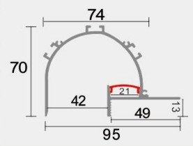 LEDCORP® Customized Aluminum Profile Recessed/Embedded/Reture Groove for Linear