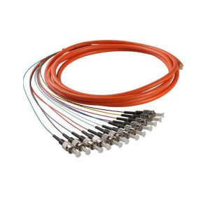 Custom 12 Core Fiber Optical Breakout Pigtail Patch Cord FCPC Connector