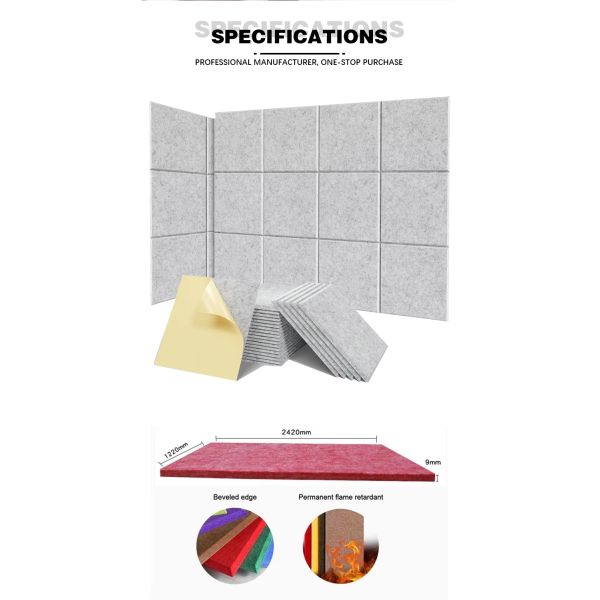 Customizable Acoustic Wall Panel Using PET Material For Effective Sound Control