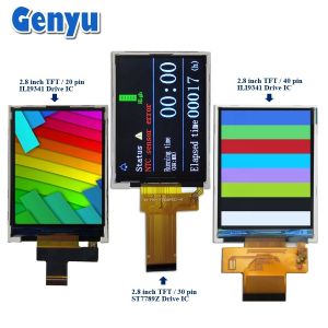 2.8" Spi ILI9341 St7789 18 20 30 37 40 pin 320x240 320x480 Dots Tft LCD Display