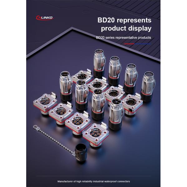 CNLINKO IP68 Waterproof M20 5 Pin Aviation Wire Connector Plug and Socket Female Male Electric Cable Connector Home Improvement