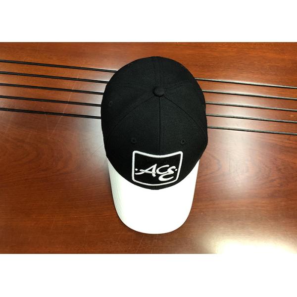 Customize ACE mix color black and white 6panel structured baseball caps hats
