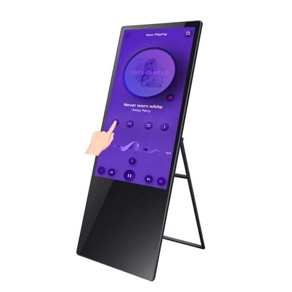 Quality 1080P 4K 2G DDR3 Floor Standing Digital Signage Aluminum Alloy Frame wholesale