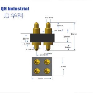 4Pin Denmark Hiqh Recycling Connector Magnetic Power Connector spring loaded pin