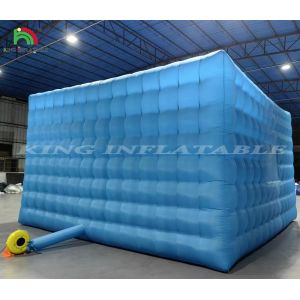Customizable Color LED Lighting Mobile Night Club Tent Blue Inflatable Cube Tent