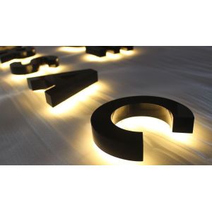 Custom Metal Outdoor Illuminated 3D Signage Back LED Light House Number for