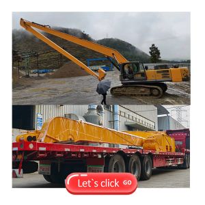 Oman Excavator Long Boom Q345B Q690D Configuration One Linkage For Middle East
