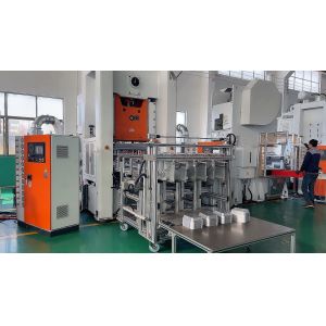 12000PCS/Hour Pneumatic Aluminium Foil Food Container Making Machine H-Type PLC