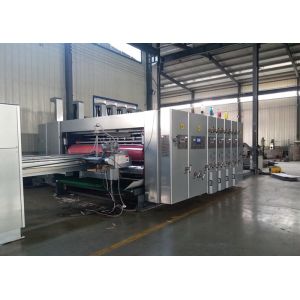 Water Ink Flexo Carton Slotter Die Cutter With Gluer And Strapping Inline
