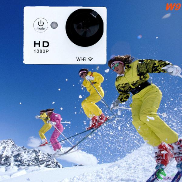 Wireless 1080p 60fps Action Camera , W9 170D Lens Recorder Waterproof Hd Video Camera