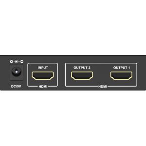 Black 48 Bit 10.2Gbps 4kx2k HDMI Splitter 1x2