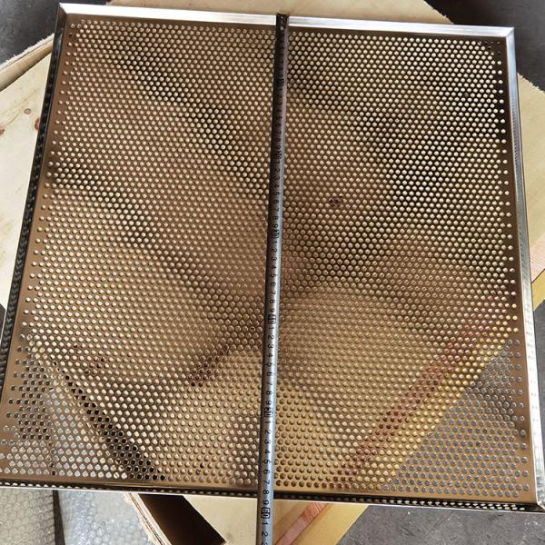 Custom Size 304 Stainless Steel Perforated Metal Mesh Flat Sheet Trays For Oven