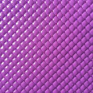 Shiny PU Quilted Leather Fabric Fashionable Multi Application Custom Thickness
