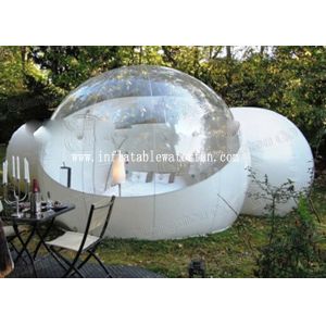 Semi Transparent Inflatable Bubble Tent With Two White Tunnel for hotel