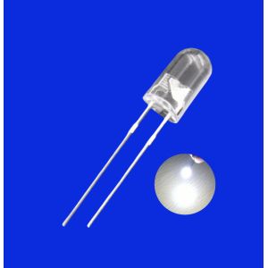 Cheap 0.5W 5mm LED Light Emitting Diode 7000-9000K White Color 30000-35000mcd Clear Lens For Indicator Lighting for sale