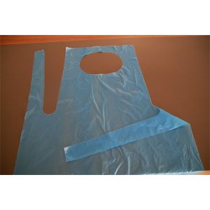 Disposable Plastic Aprons On A Roll Flat Pack , Single Use Plastic Bib Aprons