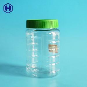 16OZ 480ML Leak Proof PET Jar With Green Screw Lid