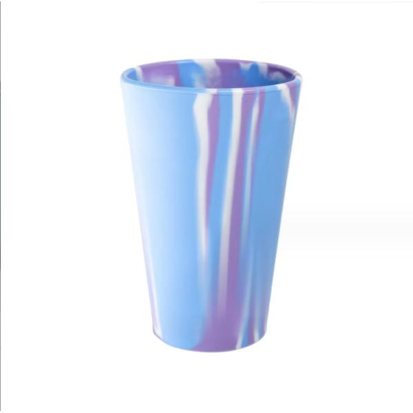 Versatile 14oz Unbreakable Silicone Stemless Wine Glass Cup for Parties