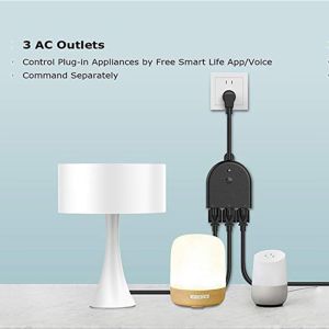 3 AC Sockets Wifi Smart Plug , Remote Control Smart Home Plug Sockets