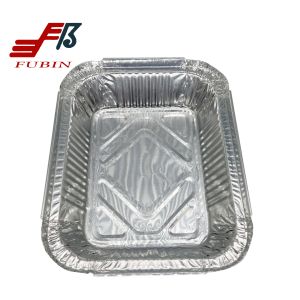 Alloy 8011 550ml Rectangular Foil Trays With Lids Work Home Packaging