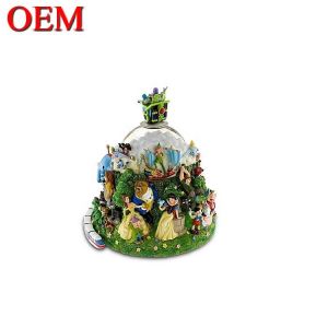 custom Light Up Water Globe OEM Movie Princess Snow Globe Toys With Music