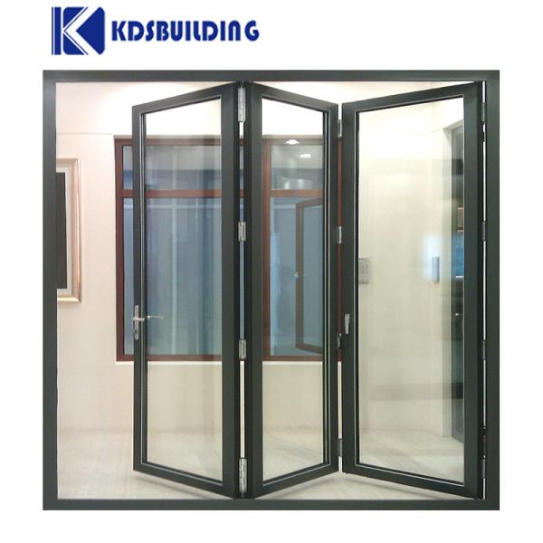 KDSBuilding Soundproof Waterproof Veranda Fold up Retractable Cheap Security Glass Folding Door