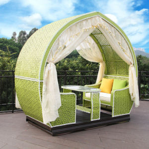 Cheap Outdoor Swing with Rattan Rocking Chair 100% Polyester Fabric Max Load Capacity 500KG for sale