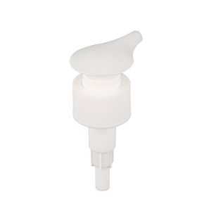 White Matte Screw Lotion Pump Plastic Ribbed Flat Head Lotion Dispenser Pump