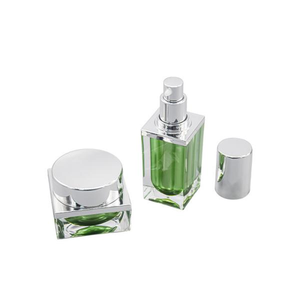Elegant Cosemtic Skincare Acrylic Packaging Set 30g 50g Cream Jar 30ml 60ml 100ml 120ml Lotion Bottle