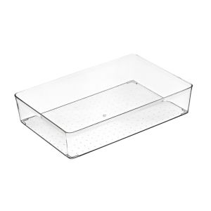 Eco friendly clear drawer divider adjustable plastic container drawer organizers