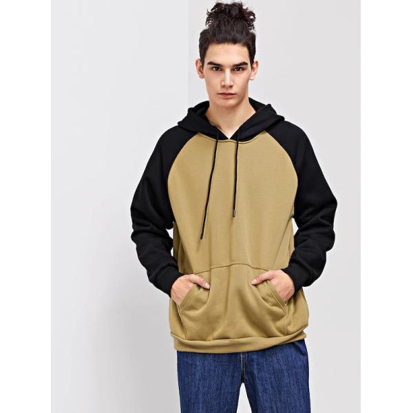 Winter Wholesale Men Cut And Sew Hooded Sweatshirt