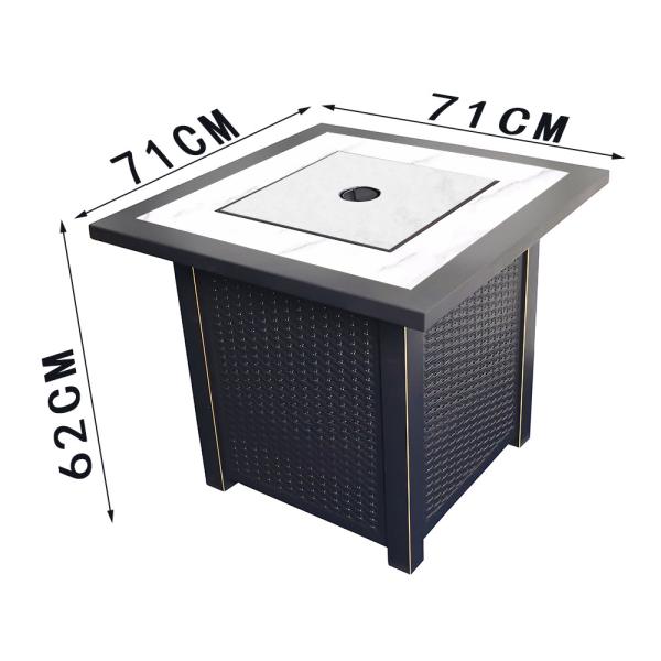 30 Inch Outdoor Gas Barbecue Fire Pit With 50,000 BTU Adjustable Flame