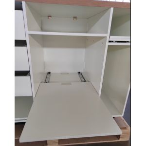 Modern Office Computer Desk With 3 Fabric Drawers Study Structure