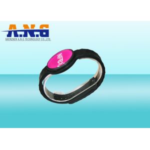 Custom logo Rfid Wristbands with epoxy coin , Contactless rfid bracelets