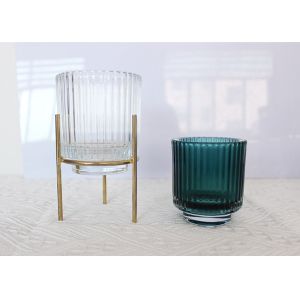 China Glass Candle Borosilicate Candle Jar Holder Wedding Candle Holders Table Decorations on sale
