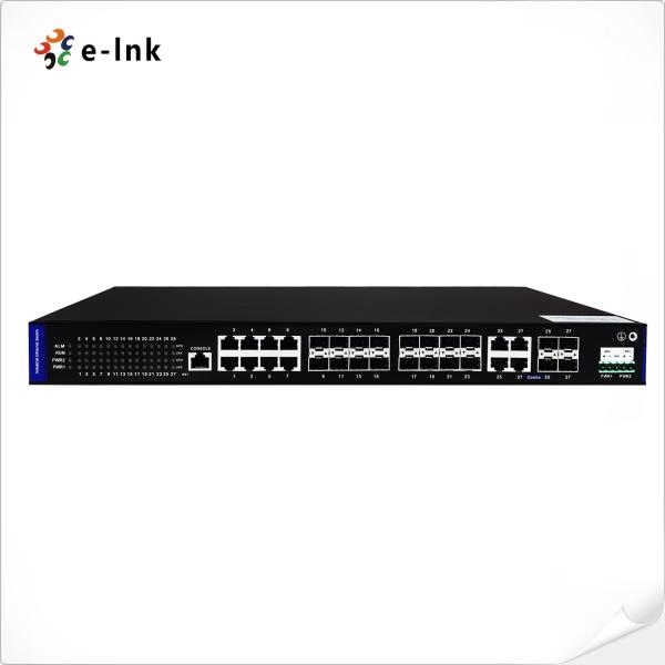 Quality IPv6 Protocol Industrial Gigabit Ethernet Switch 24x10/100/1000M Ethernet RJ45 Ports wholesale