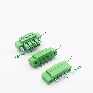 3.81mm Pitch PCB Screw Terminal Blocks Plug + Straight Angle Pin Header with