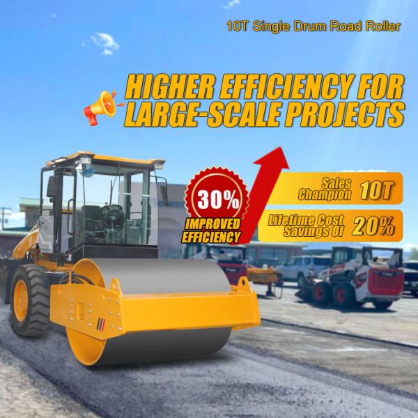Compact Static Road Roller With 10 Ton Capacity Mini Small Compactor Vibratory Road Roller Machine
