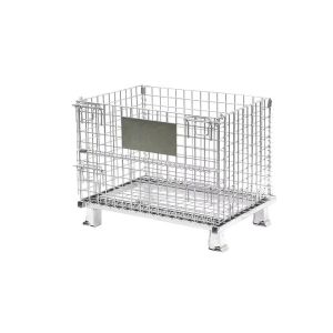 Turnover Box Ss304 Foldable Wire Mesh Cage Alkali Resistant Metal Butterfly