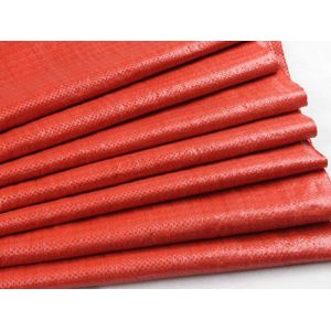 PP Woven Bag With Single Fold Heat Cut Top And Single Folded Bottom For Rice And