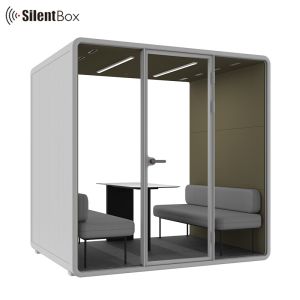 Soundproof Private Meeting Pods with STC30dB Acoustic Rating and 100-240V Power