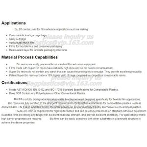 Eco friendly biodegradable plastic compostable garbage bags on roll, Compostable