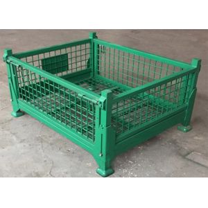 Powder Coated Wire Mesh Storage Stillage Collapsible Medium Duty