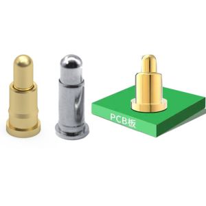 Brass Pogo Pin Connector 1A Rated Current Precision Machined Through Hole Pogo