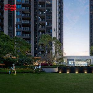 Stainless Steel Park Landscape Sculpture with Custom Deer Shape and Print Method