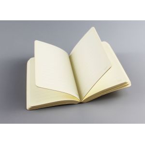 Debossed Yellow Soft Cover Notebook Recycled Matte Art Paper For Daily Memo