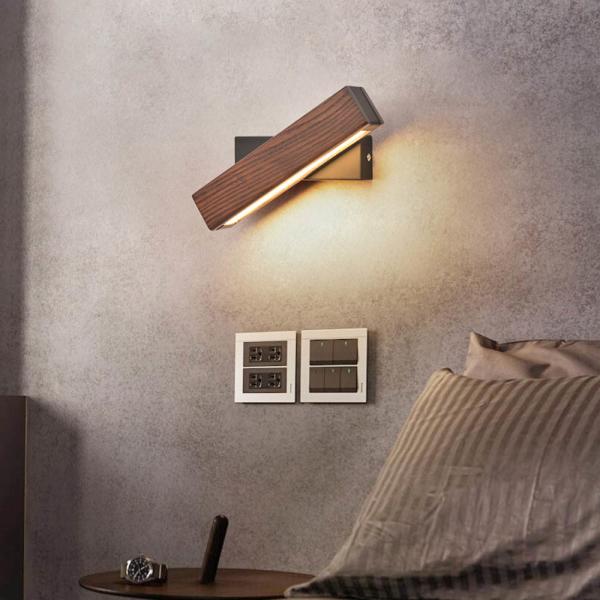 Nordic Solid Walnut Wood Wall Lamp AC110-240V LED Wall Sconces wood wall lamp